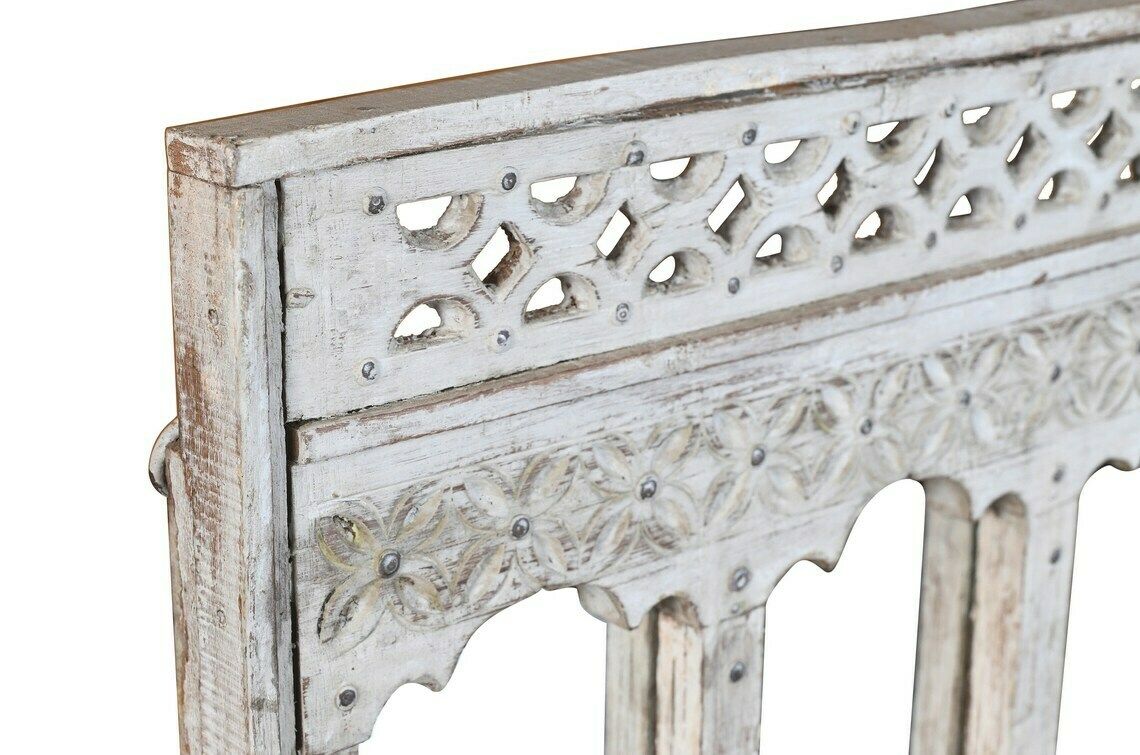 Antique Indian Teak Wood Moghul Style Mirror photo for sale