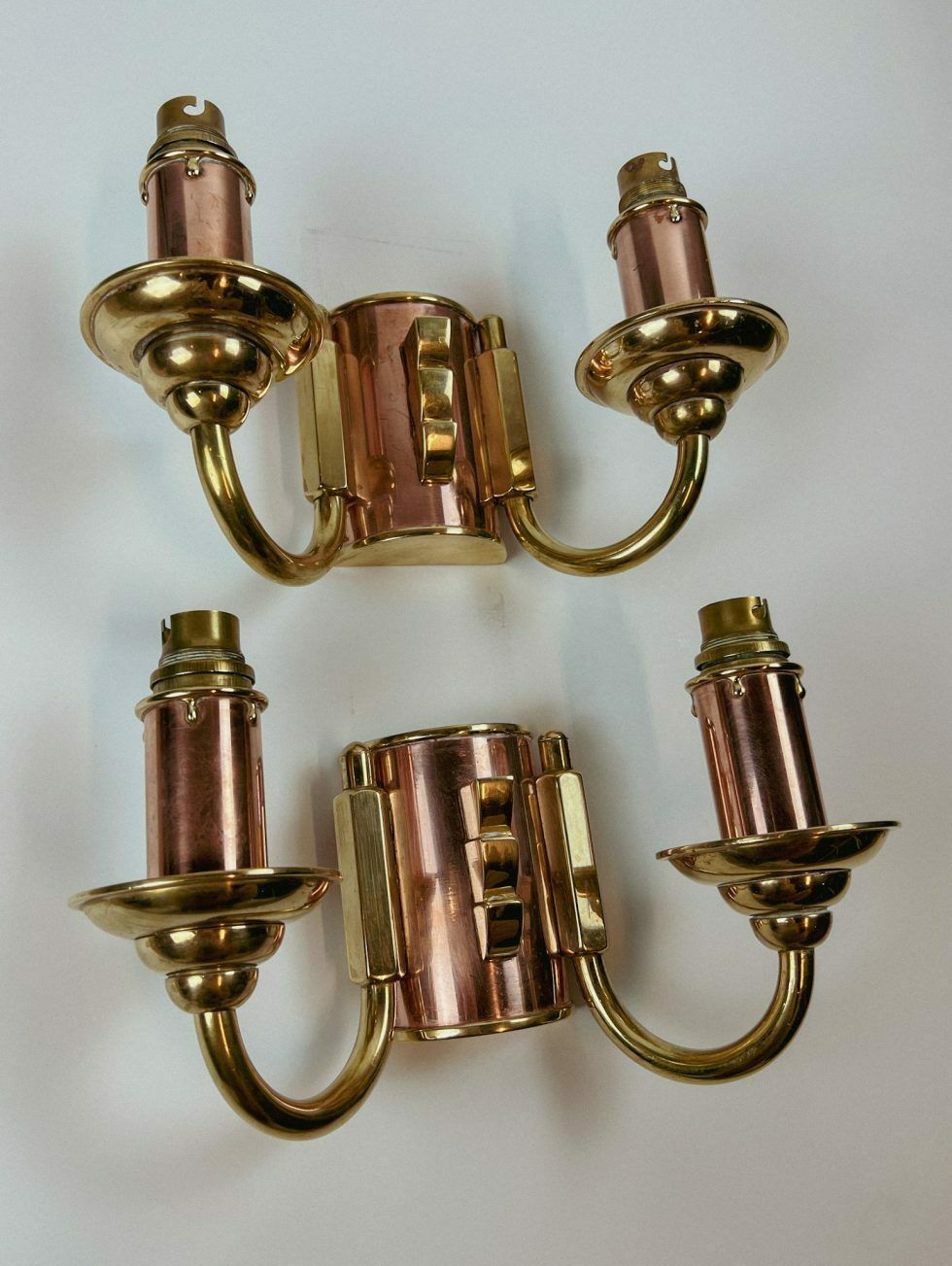 Set Of 2 Copper And Brass Wall Lamps, France – Set Of 2 Copper And Brass Wall Lamps, France photo buy