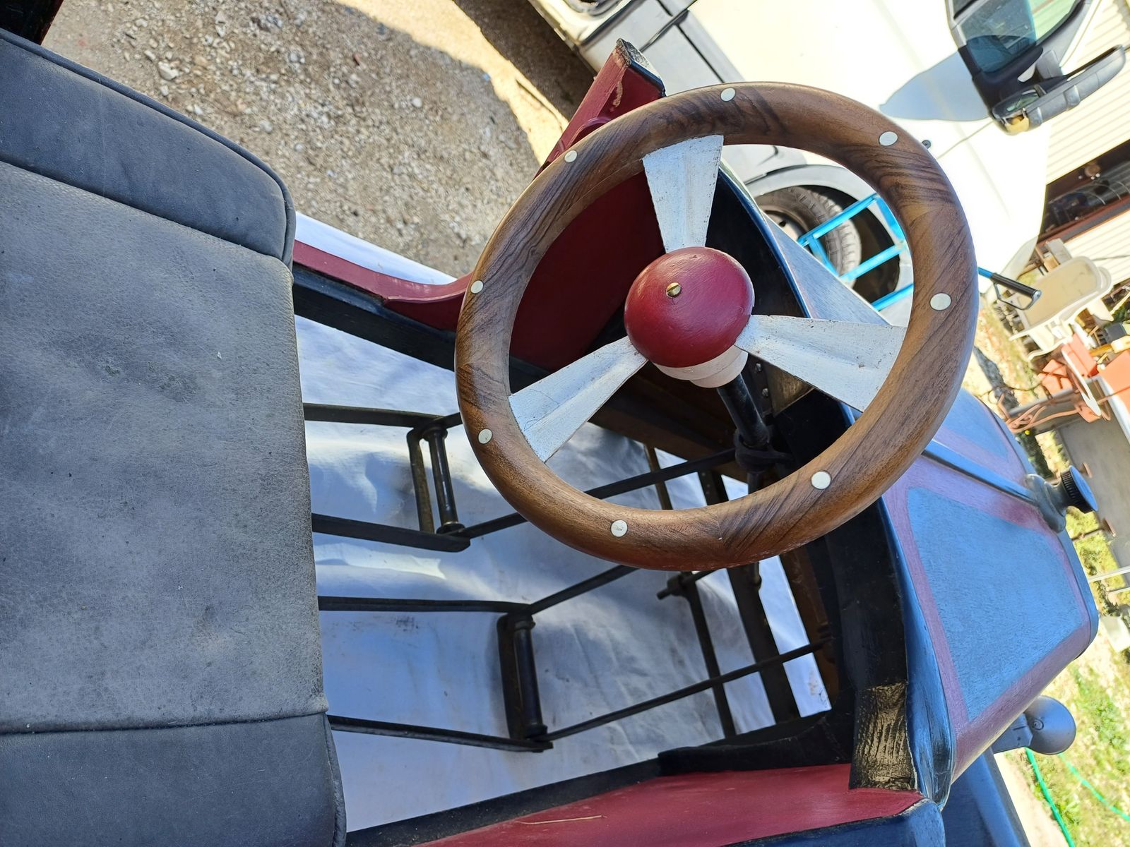 photo vinterior Old Toy Pedal Car Fiat 1930, 1930s
