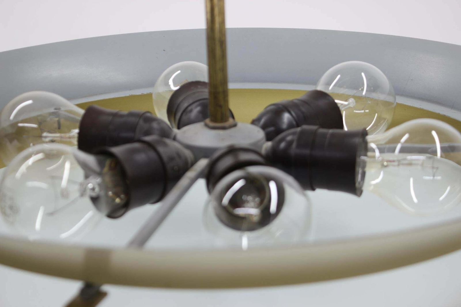 photo for sale 1930s Bauhaus "Ufo" Chandelier By Josef Hurka, Czechoslovakia
