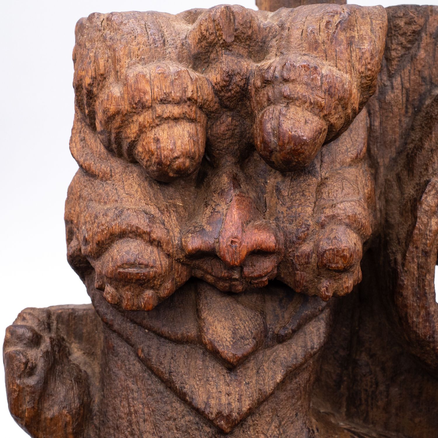 Large Antique Indian Wood Carving Of Hindu Mythical Lion Yali. South India, 18th – 19th Century photo Art