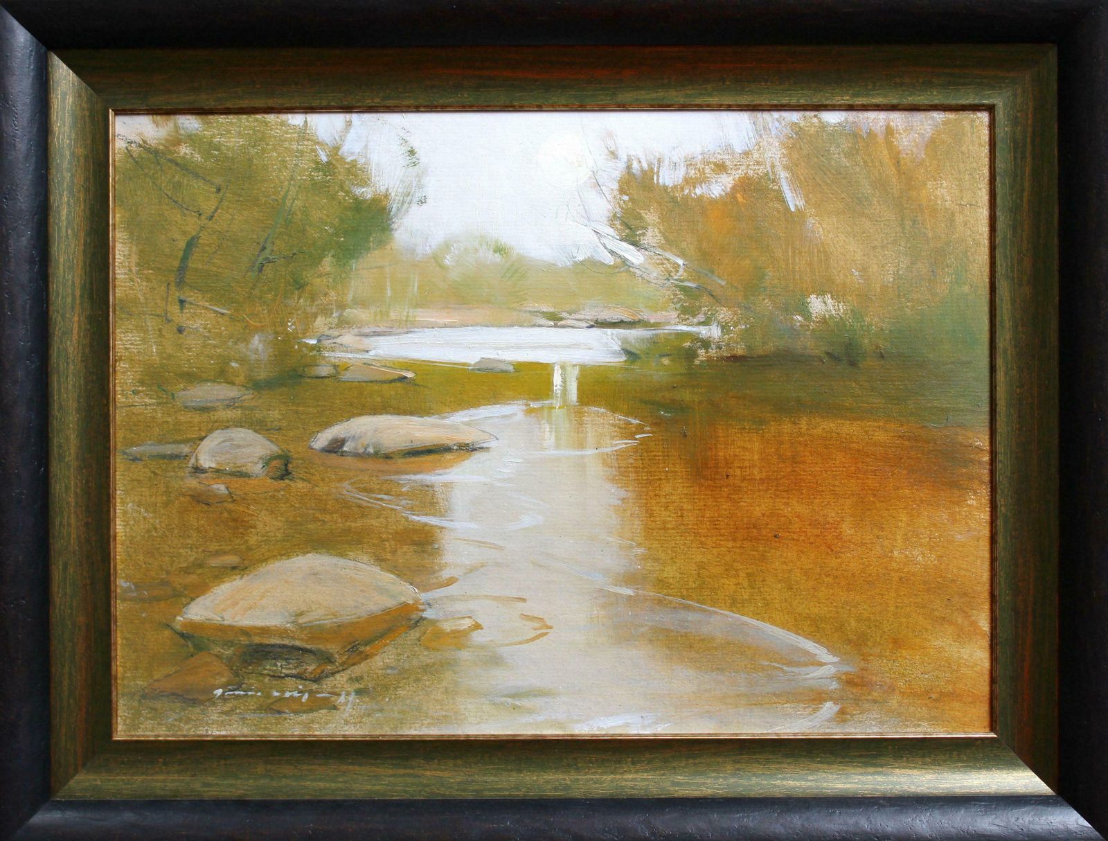 Janis Osis River At Skulte. 1981., Cardboard, Oil,  1981 photo furniture