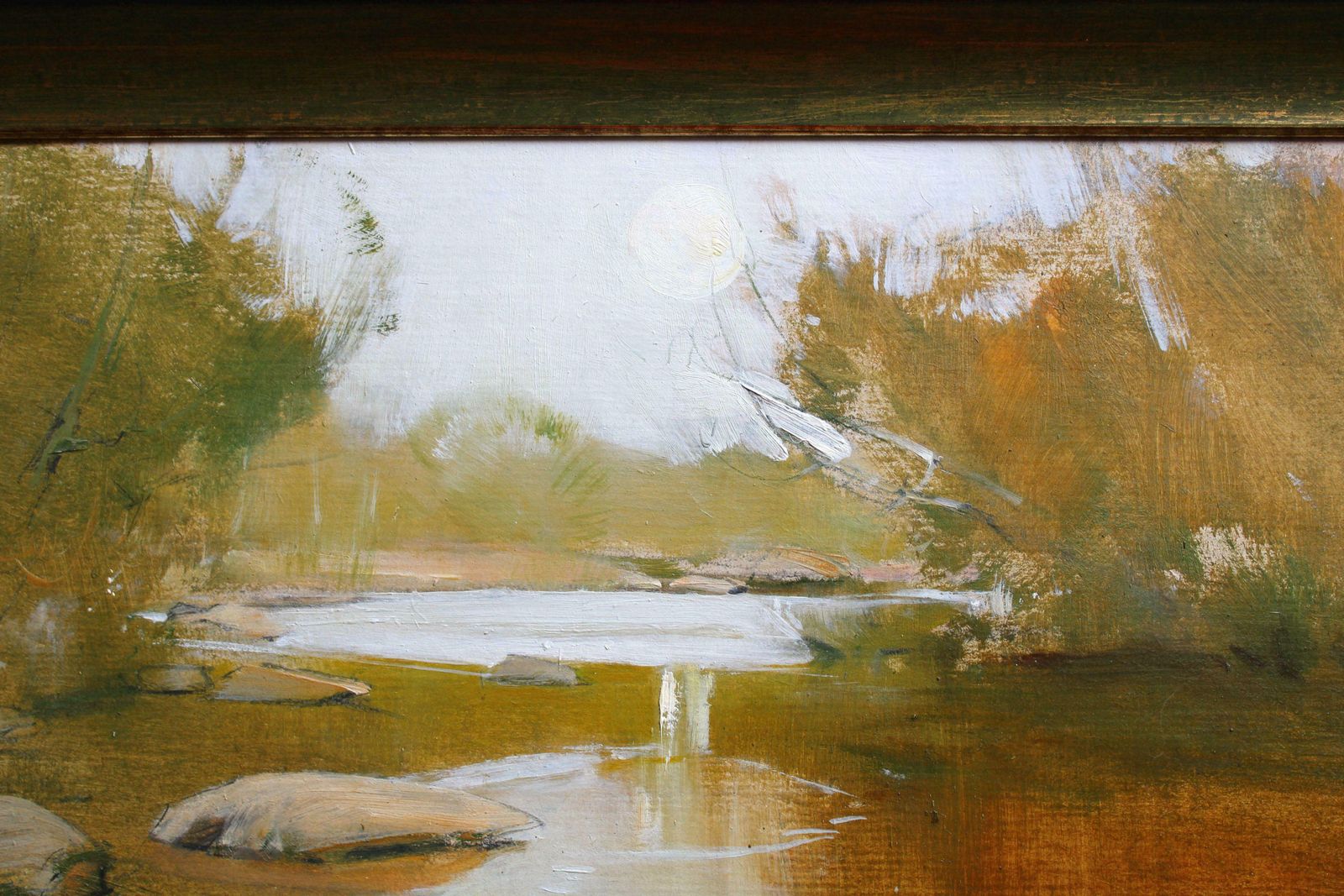Janis Osis River At Skulte. 1981., Cardboard, Oil,  1981 photo for sale