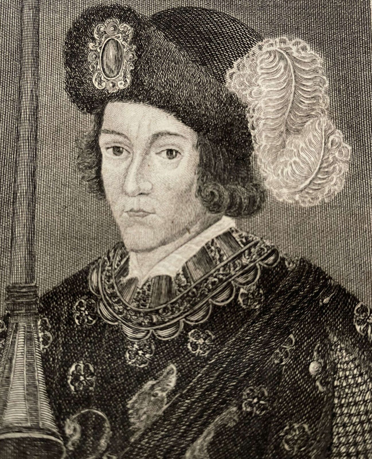 Antique Copper Plate Engraving Edward The Black Prince 1775 photo for sale