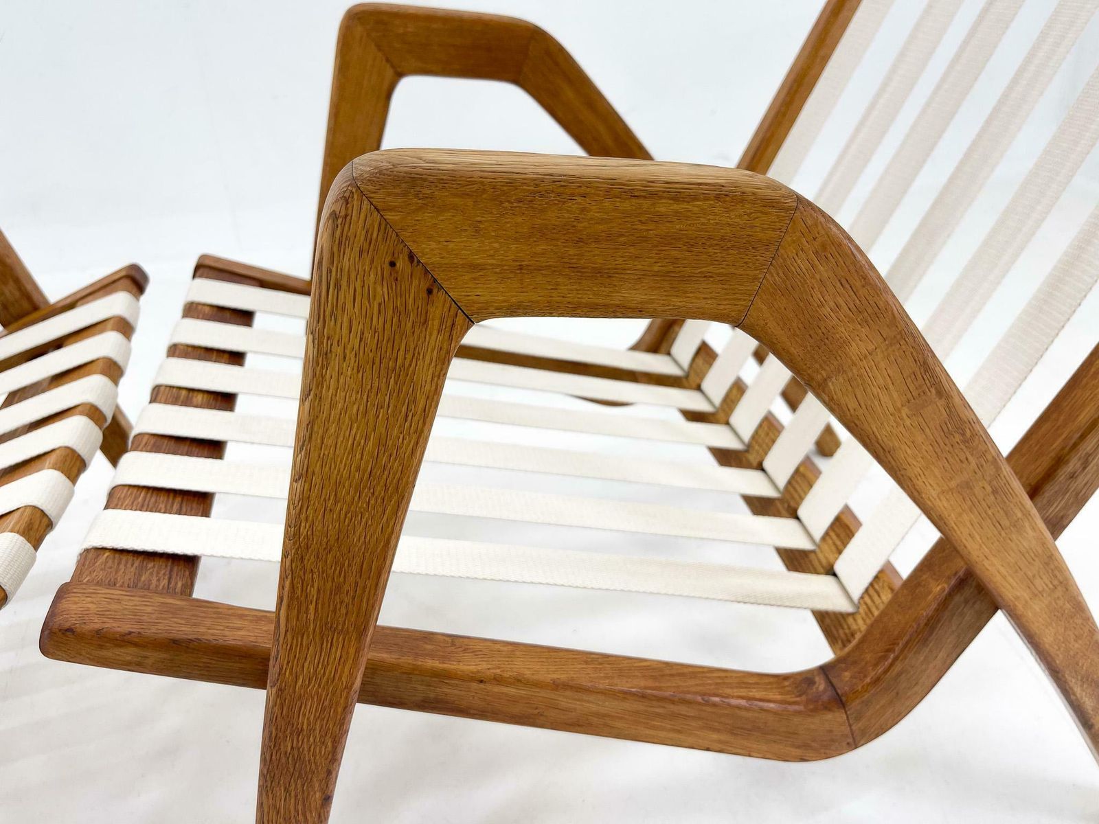 Pair Of 1970s Jan Vaněk Oak Armchairs, Czechoslovakia photo 2276.0
