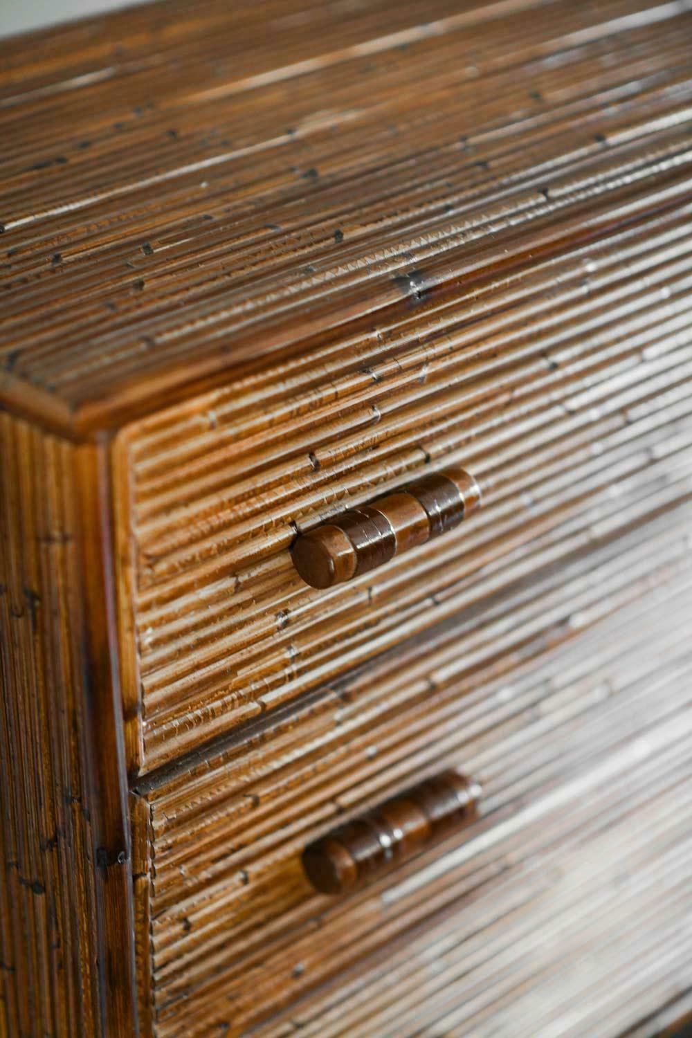 "Molto" Bamboo Chest Of Drawers With Leather Binding photo for sale