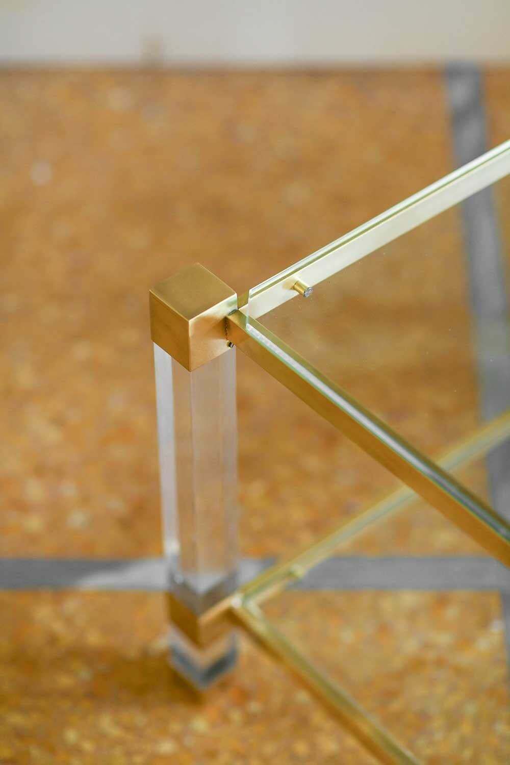 Pair Of Brass And Glass Coffee Tables 1970 photo 2907.0