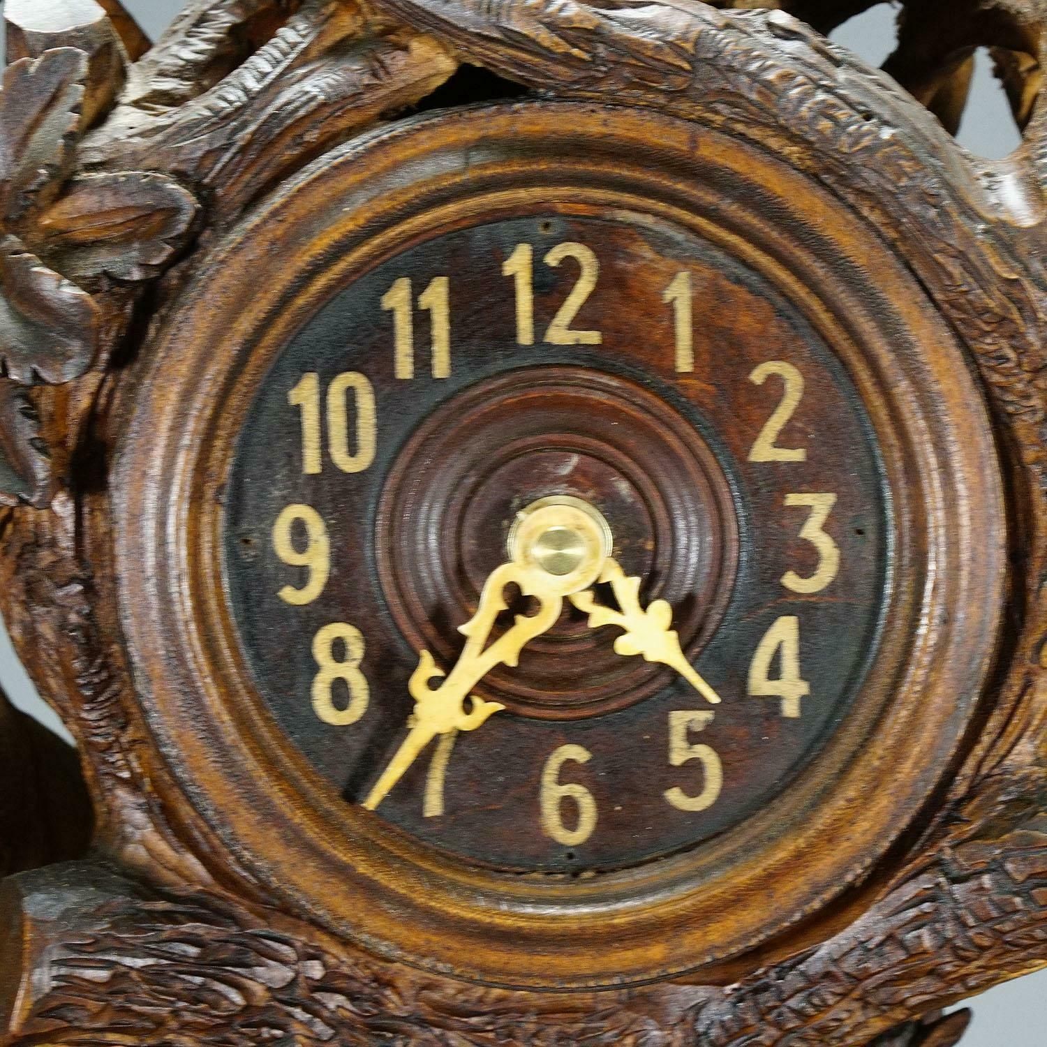 photo for sale Antique Mantel Clock With Herdsman Family, Goats And Cattle