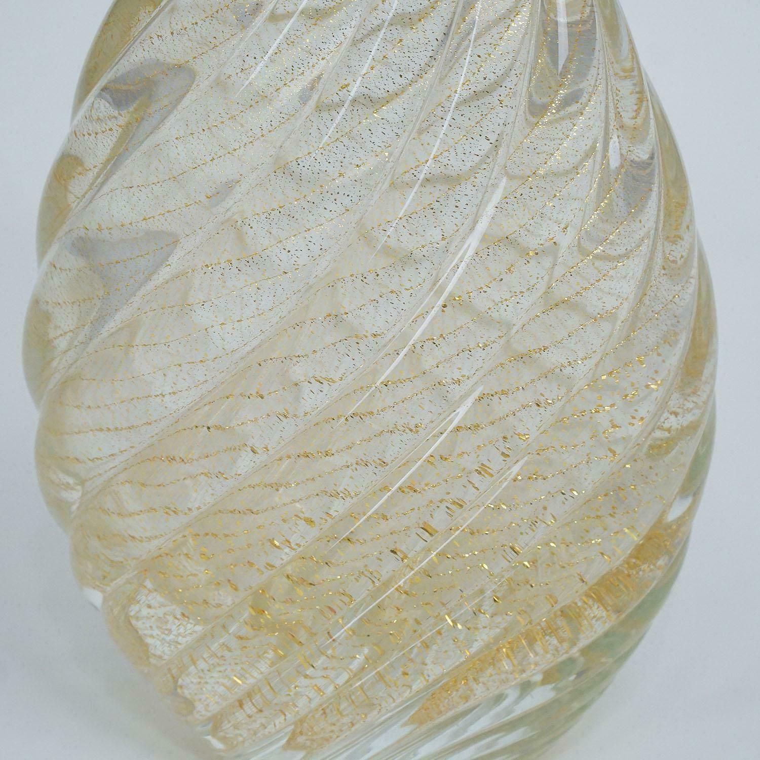 Flavio Poli For Seguso Vetri D'arte Vase Incrociato Oro 1949 photo Home Decor