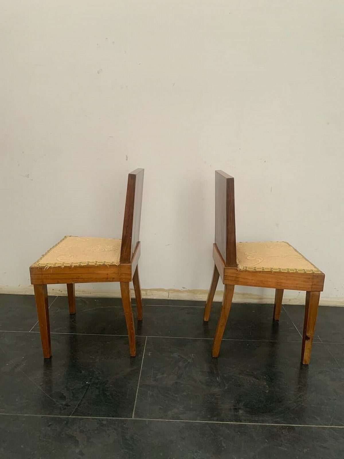 Pair Of Wooden Chairs By Franco Vezzani, 1930s photo Furniture