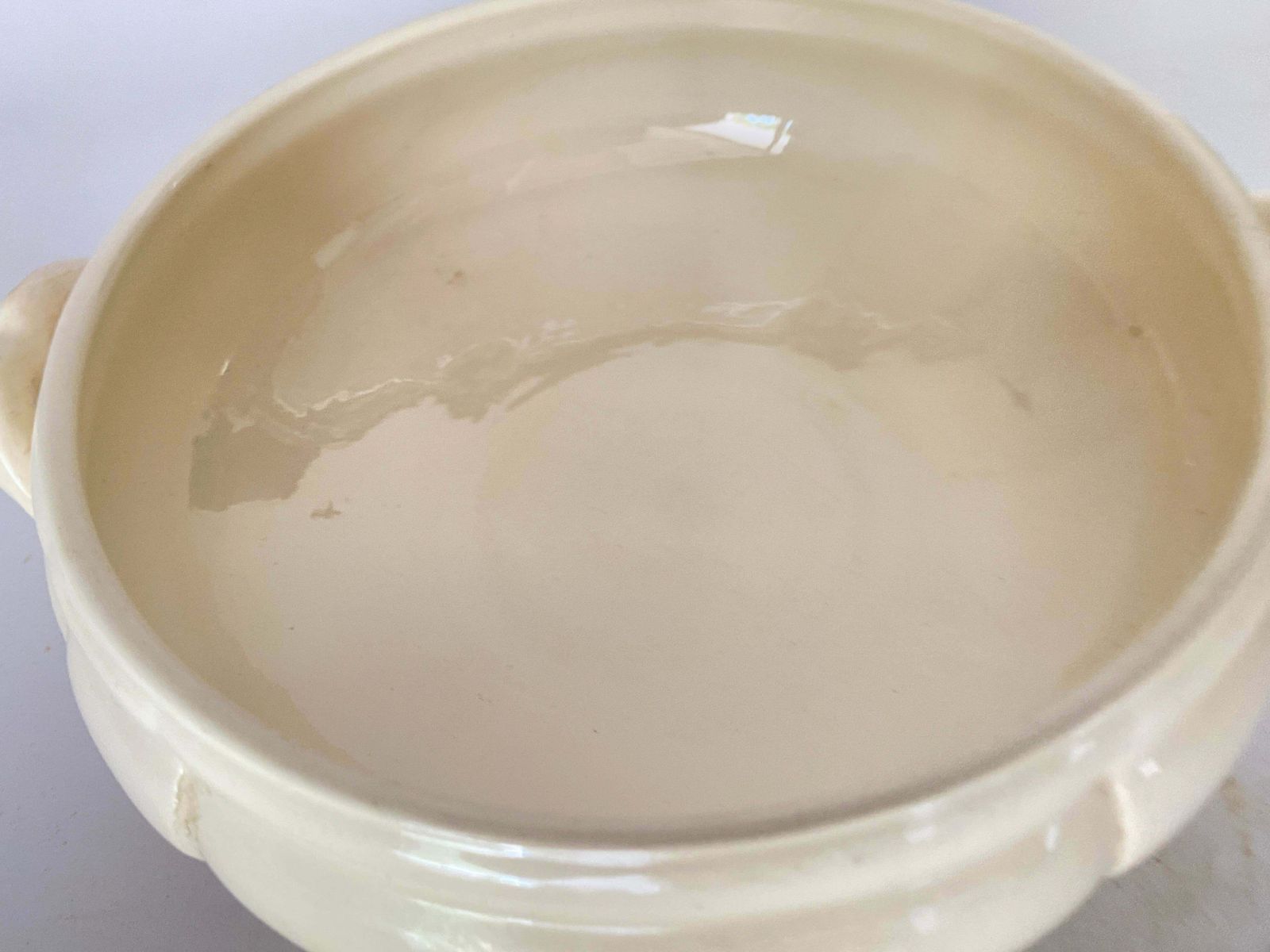Ironstone Bowl Or Vide Poche White Colour Circa 19th Century France Sarreguemines photo furniture