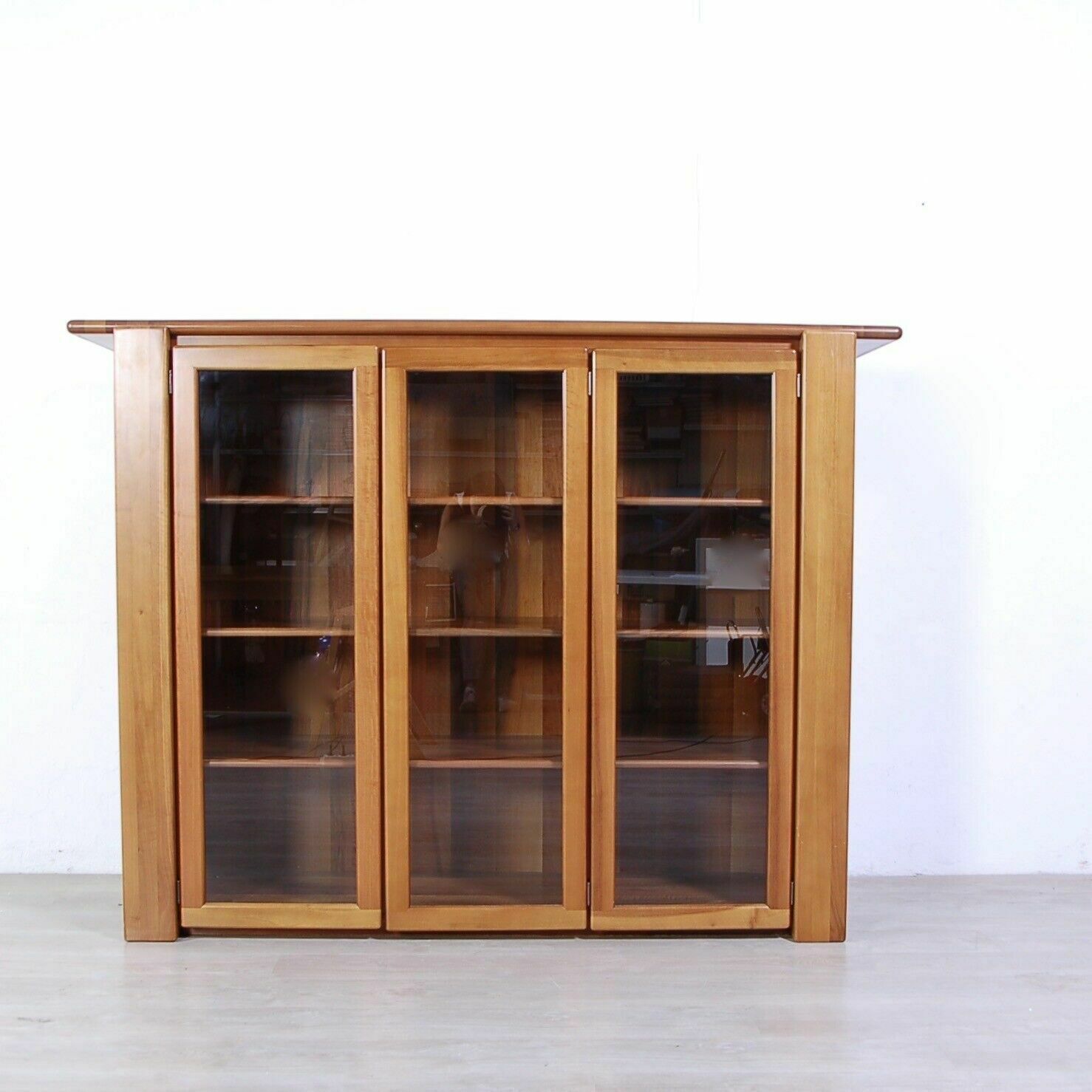 Sapporo Display Cabinet With Three Doors In Walnut, Design Mario Marenco For Mobilgirgi, 1970s