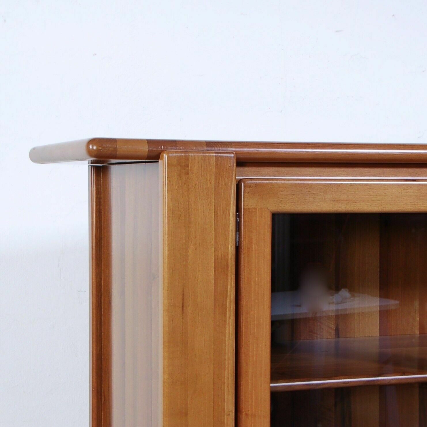 Furniture Sapporo Display Cabinet With Three Doors In Walnut, Design Mario Marenco For Mobilgirgi, 1970s photo