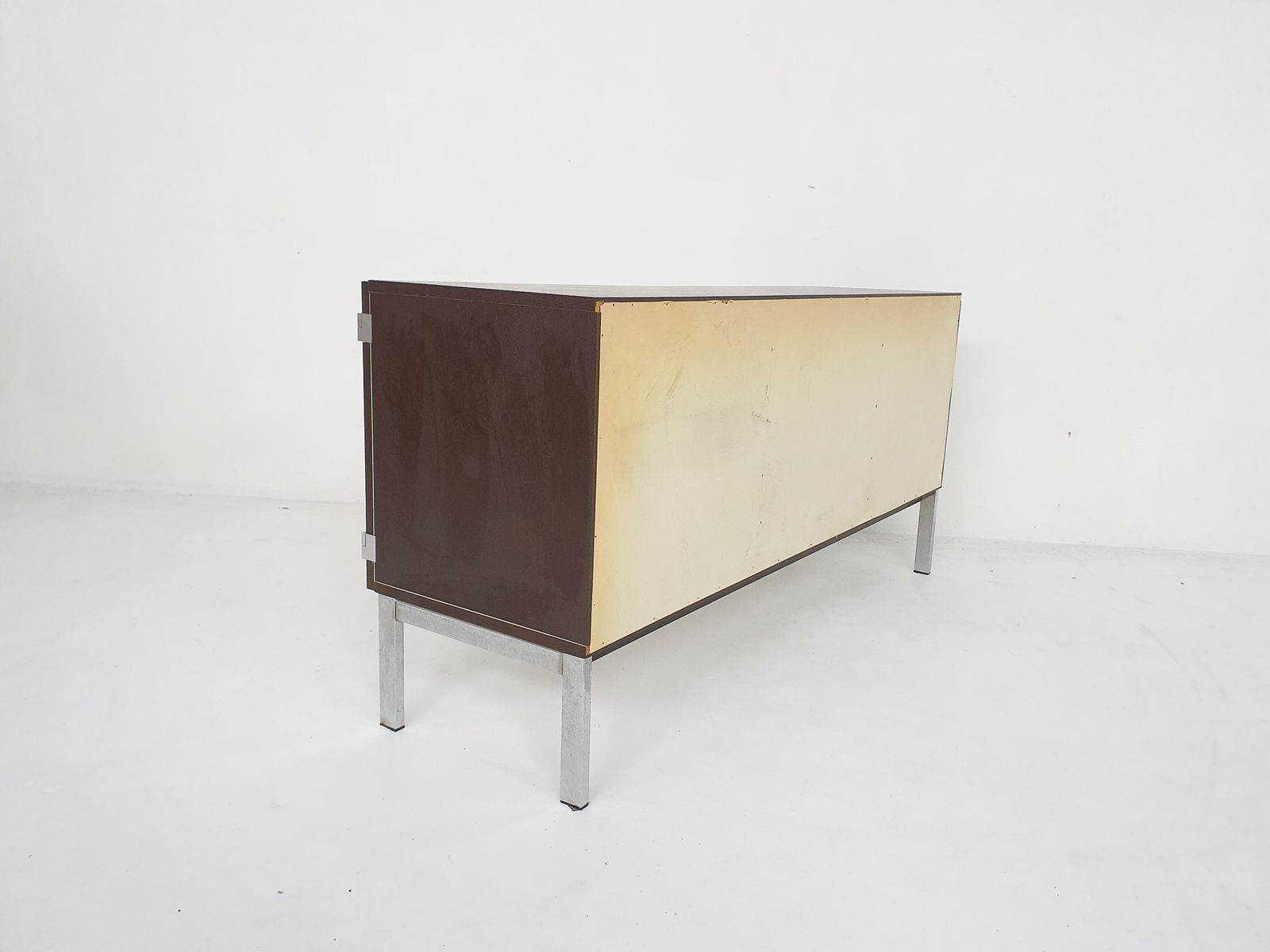Pierre Guariche For Meurop Credenza In Vinyl, France 1960's photo vinterior