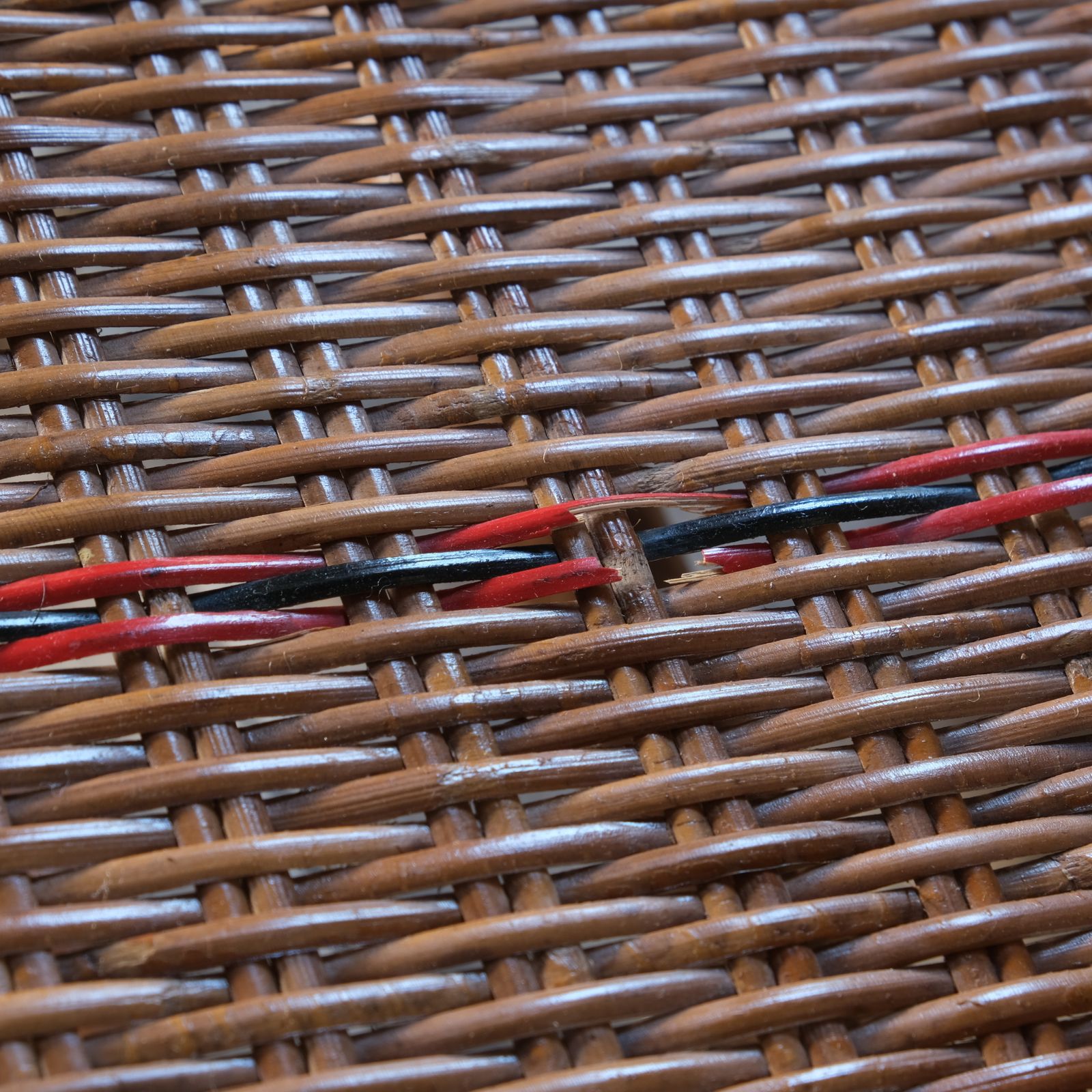 Furniture Antique French Rattan Lounger Chaise Lounge photo