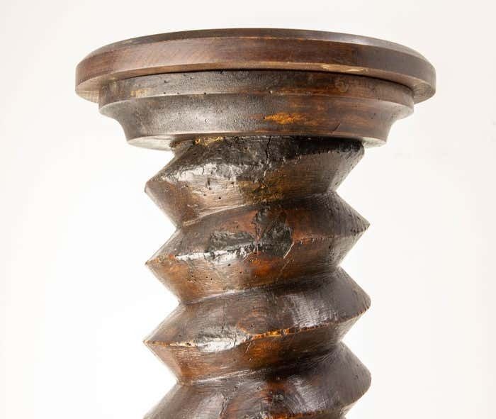 Home Decor French 19th Century Wine Press Screw High Pedestal Plant Holder photo