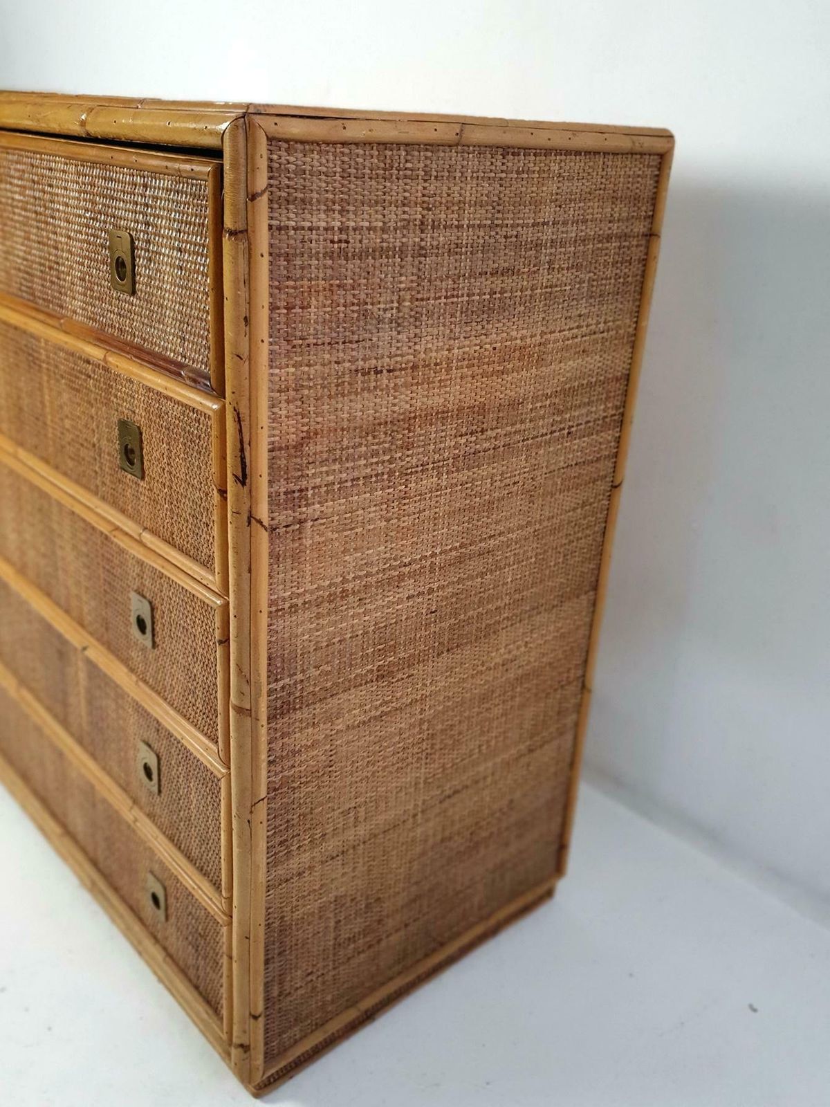 Mid Century Bamboo Dresser By Vivai Del Sud, Italy photo vinterior