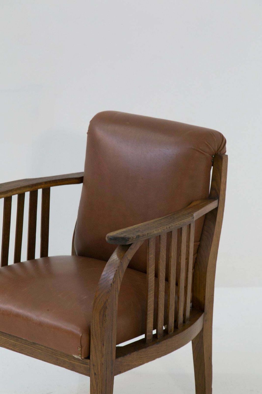 Vintage Armchairs Attr. Jocob & Josef Kohn In Leathers photo for sale