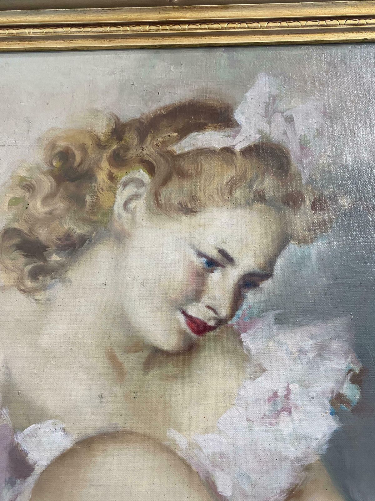photo for sale Antique Oil Painting "Ballerina" Signed Pal Fried