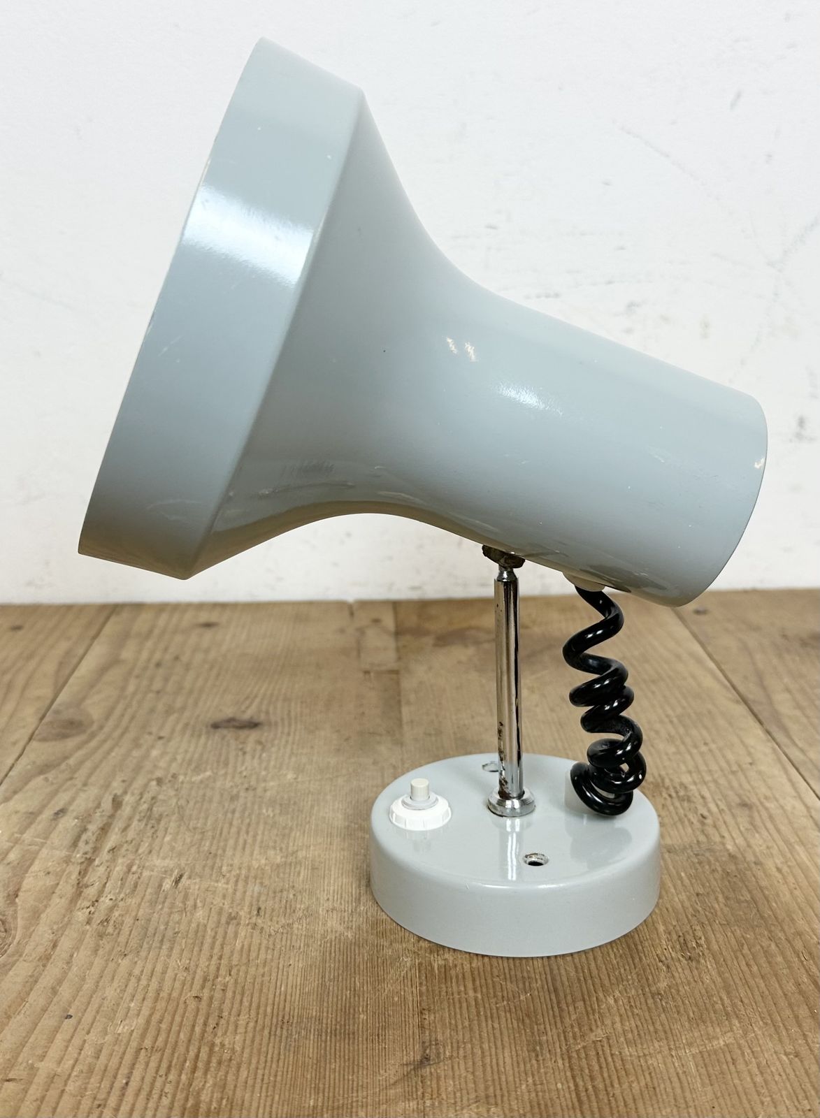 Vintage Grey Metal Wall Lamp By Josef Hurka For Napako, 1970s, 6x photo 149.0
