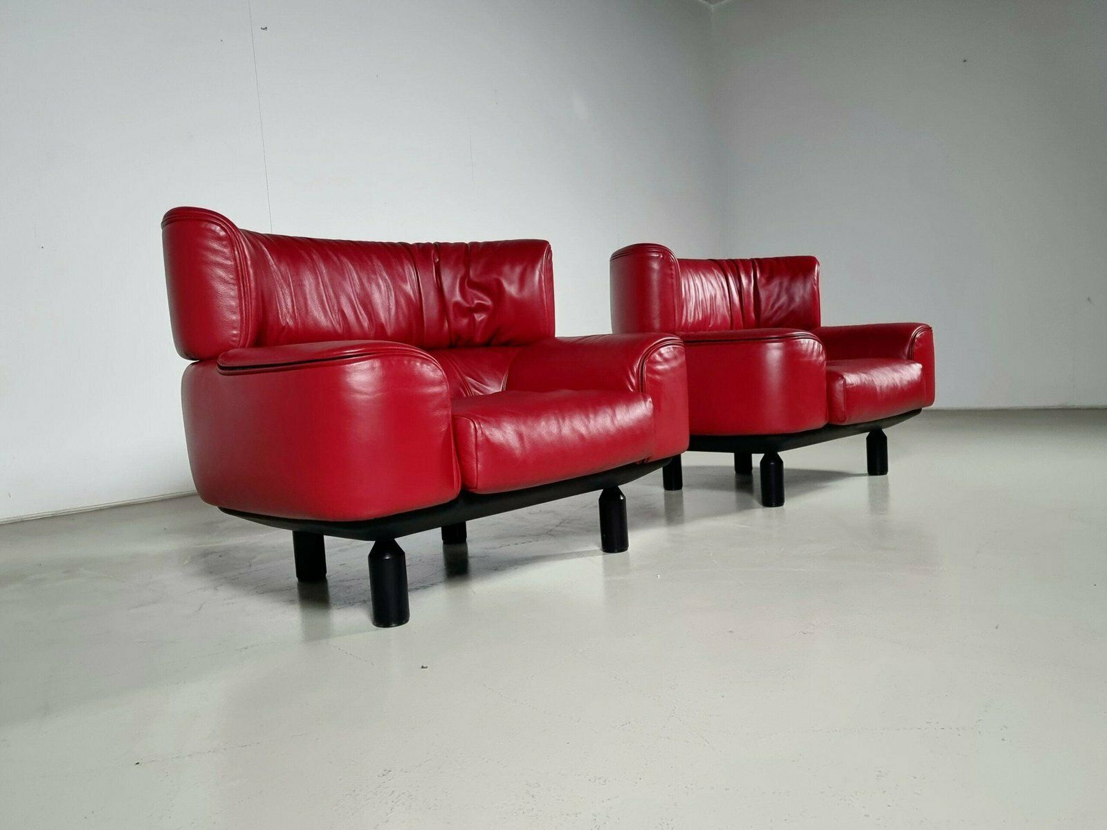 Vintage Bull Chairs By Gianfranco Frattini For Cassina, 1980s, Set Of 2 photo for sale