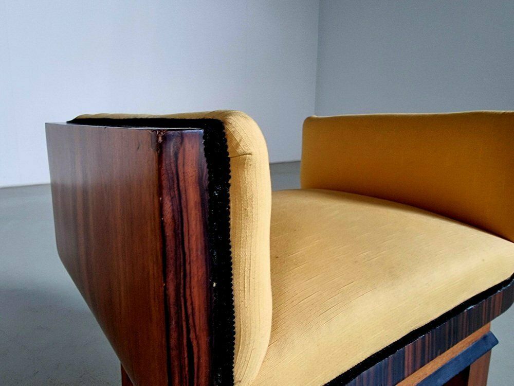 Italian Art Deco Style Walnut Benches, 1950s, Set Of 2 photo buy