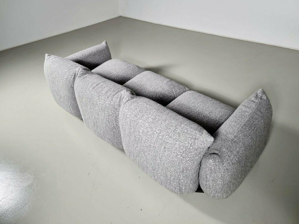 3 Seater Sofa In Grey Boucle By Mario Marenco For Arflex, 1970s photo buy