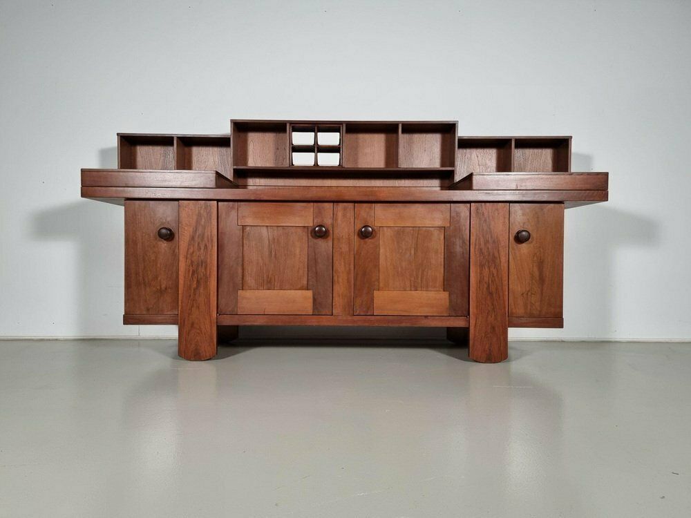 Large Buffet In Walnut Wood By Silvio Coppola For Bernini, 1960s photo furniture
