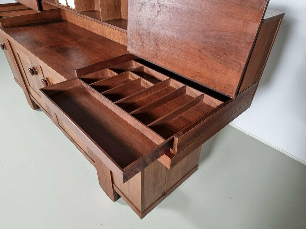 Large Buffet In Walnut Wood By Silvio Coppola For Bernini, 1960s photo buy