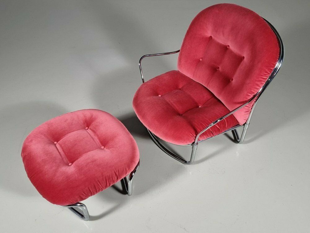 915 Lounge Chair Set Attributed To Carlo De Carli For Cinova, 1960s, Set Of 2 photo for sale