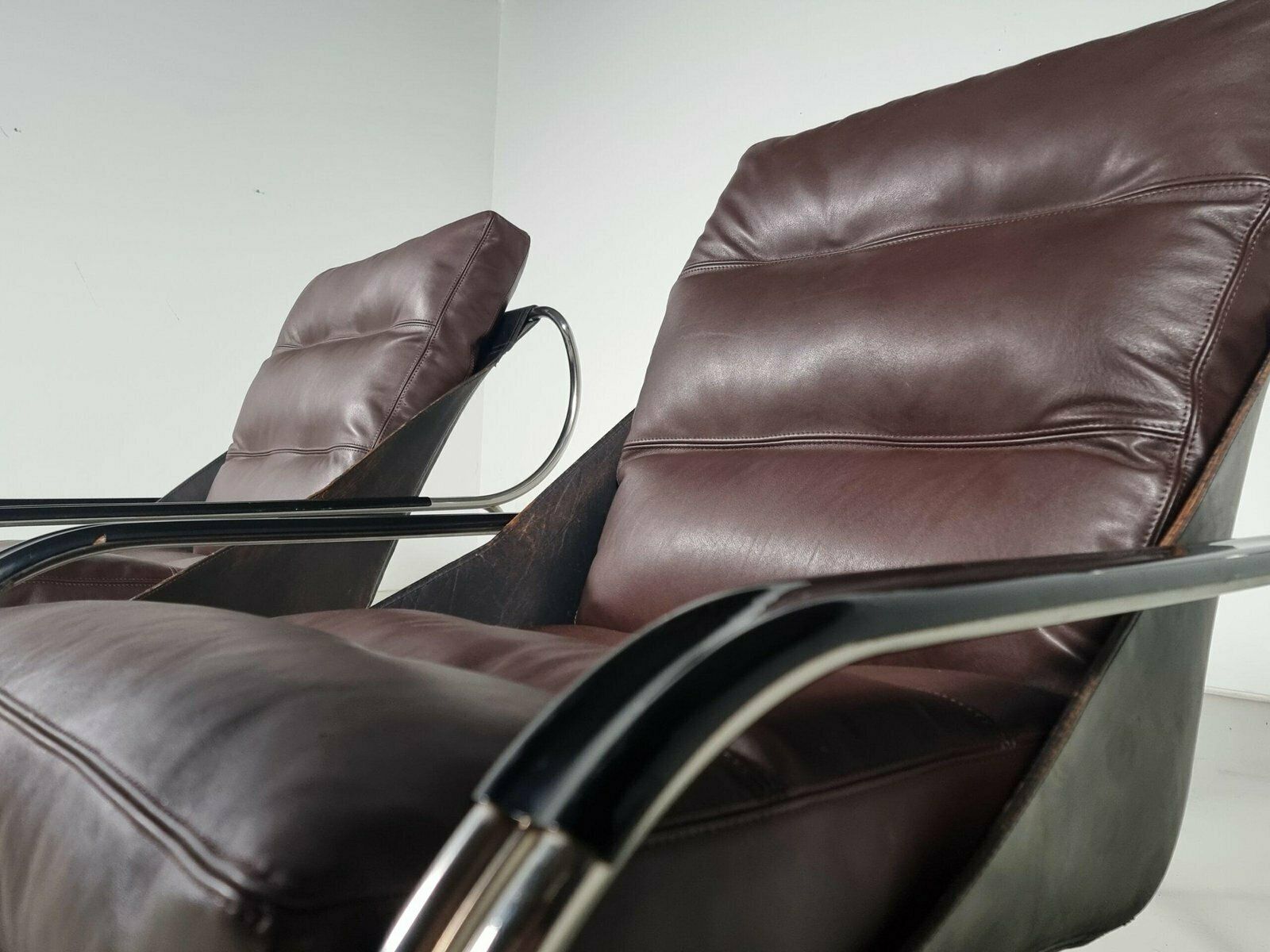 First Edition Maggiolia Lounge Chairs For Zanotta Attributed To Marco Zanuso, Italy, 1950s, Set Of 2 photo vinterior