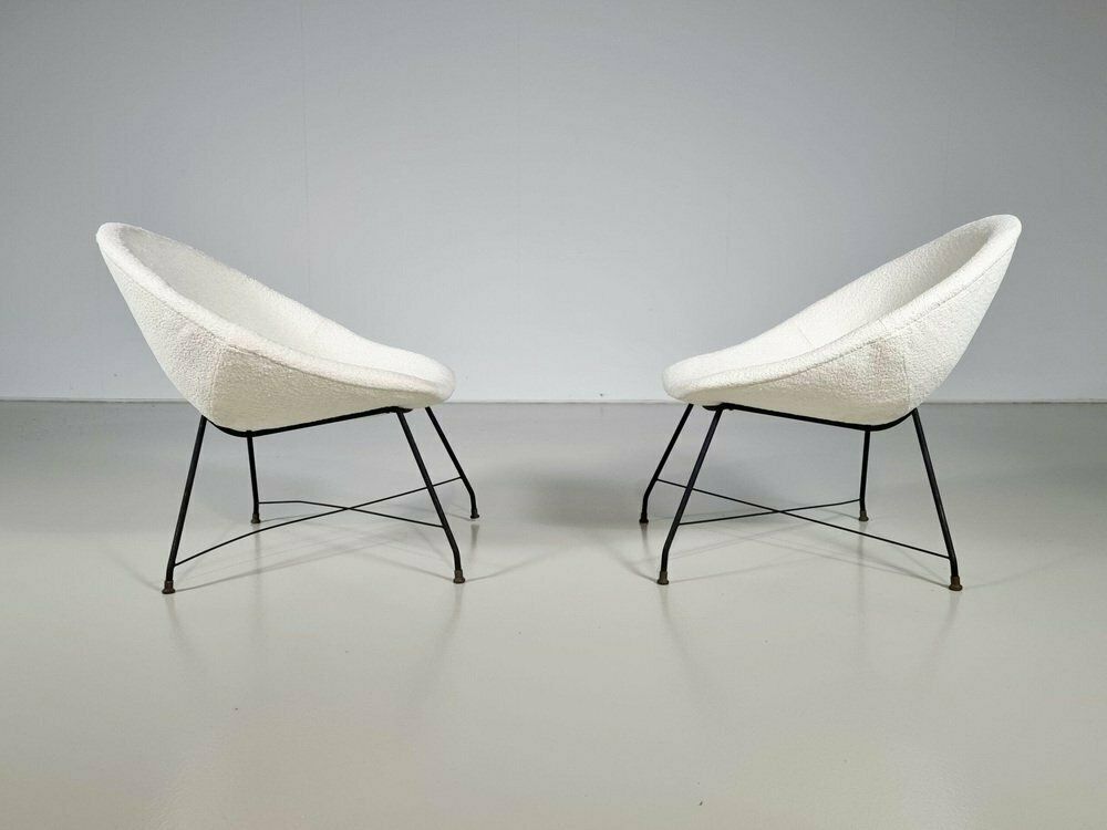 Minoletta Armchairs Attributed To Augusto Bozzi For Saporiti, 1950s, Set Of 2 photo for sale