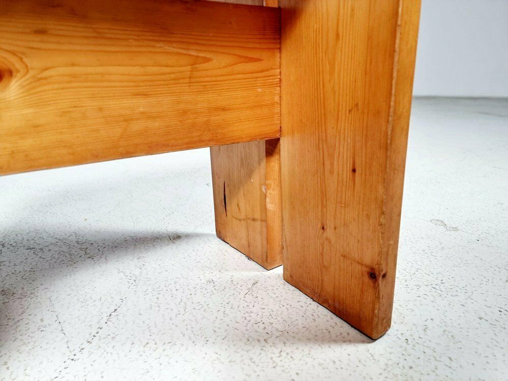 Pinewood Stool For Les Arcs Attributed To Charlotte Perriand, France, 1968 photo buy