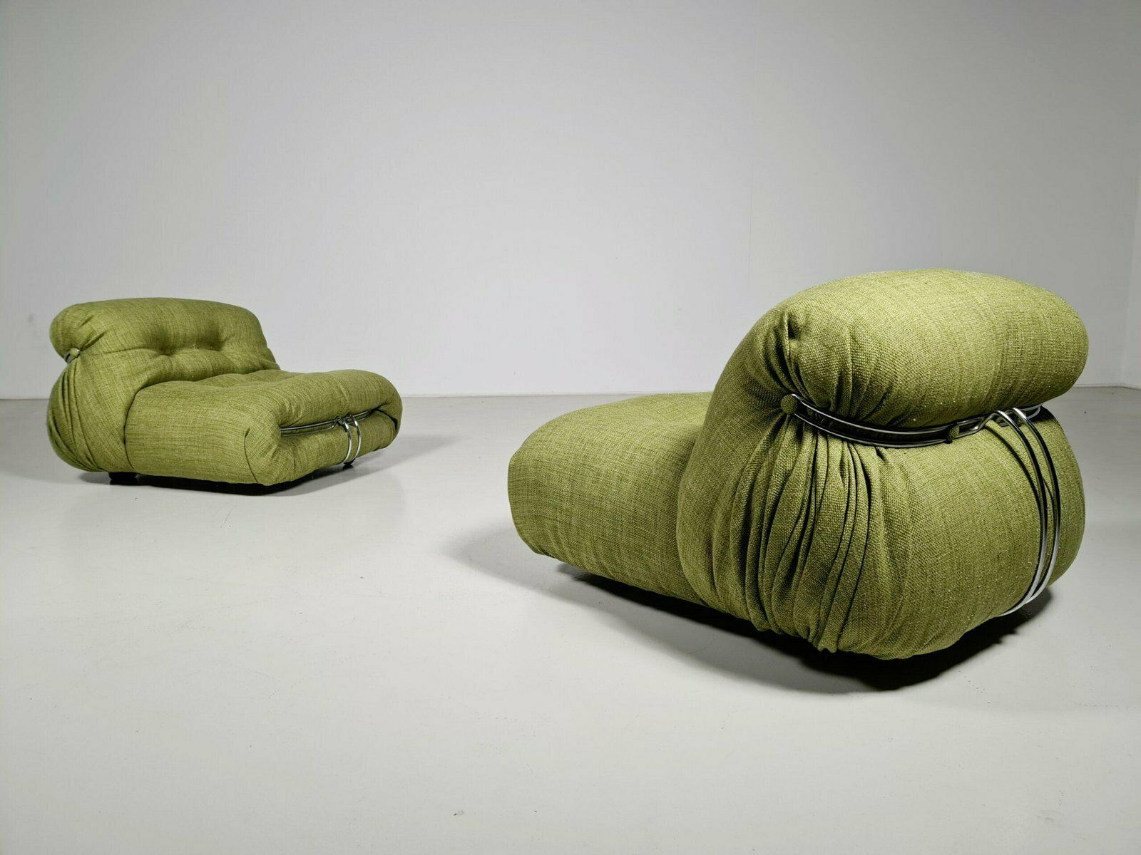 Green Soriana Lounge Chairs By Afra & Tobia Scarpa For Cassina, 1970s, Set Of 2 photo 22484.0