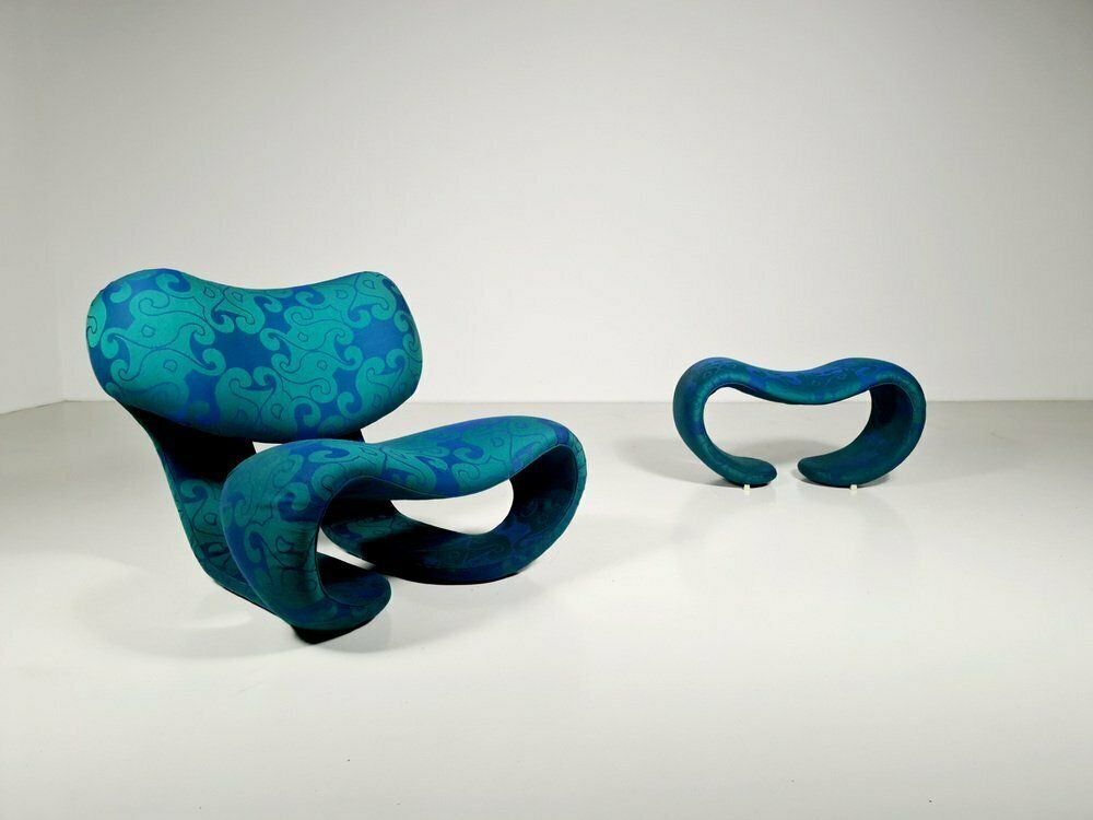 Lounge Chair Set By Vittorio Introini For Saporiti, 1970s, Set Of 2