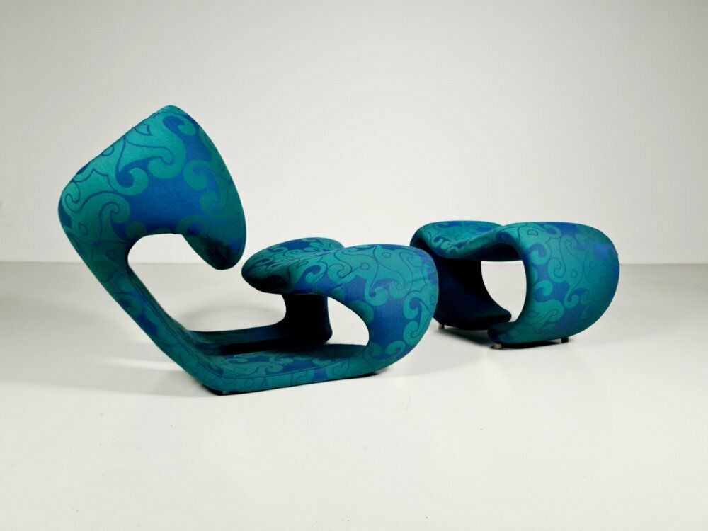 Lounge Chair Set By Vittorio Introini For Saporiti, 1970s, Set Of 2 photo for sale