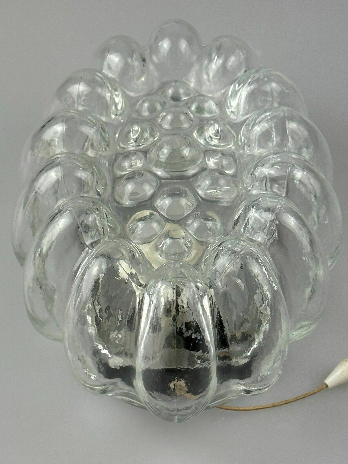 photo buy 60s 70s Wall Lamp Made Of Glass & Metal Bubble Wall Sconce Space Age Design