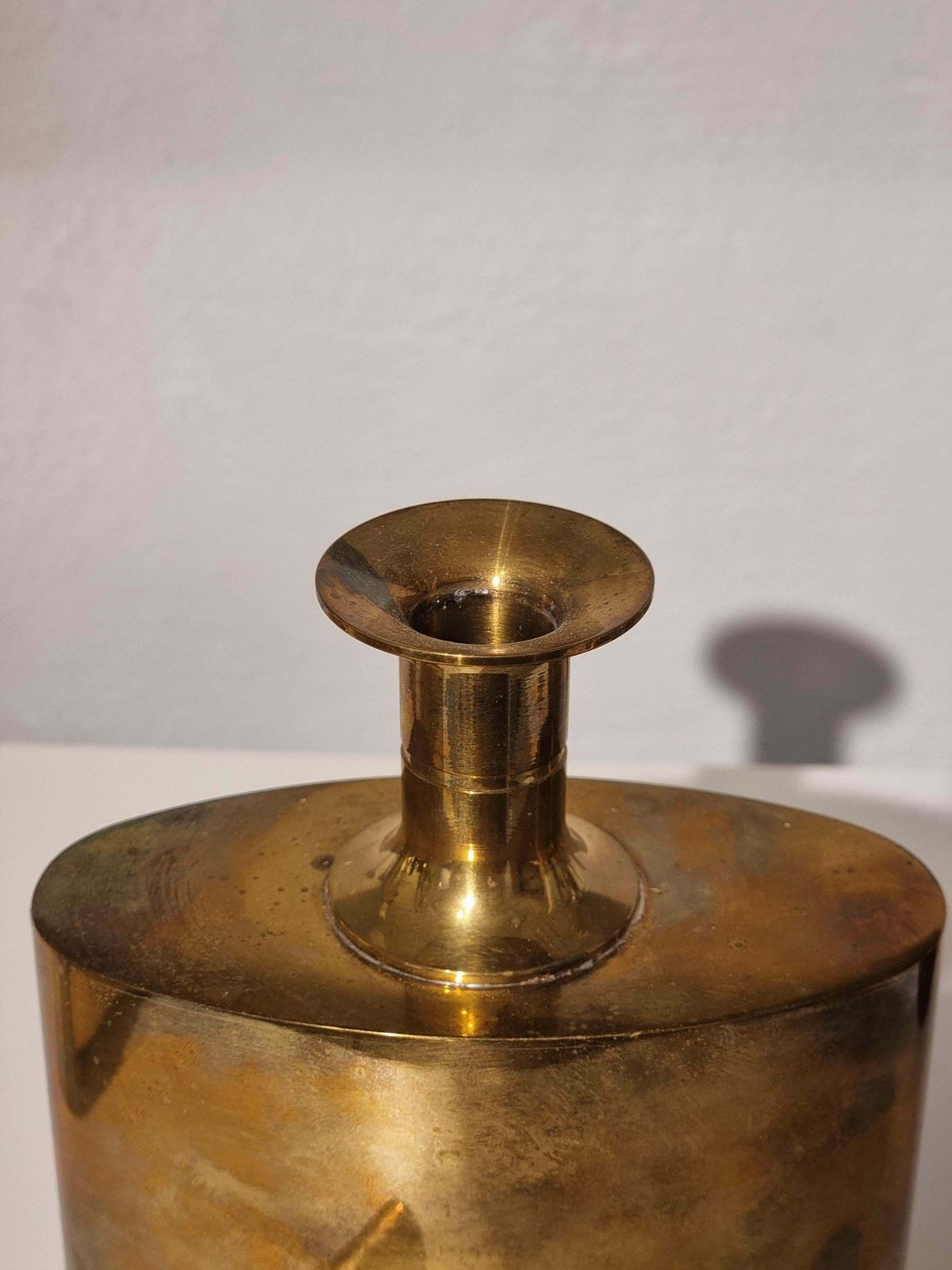 Pierre Forssell, Gilded Brass Flask For Skultuna, Swedish Midcentury photo Home Decor