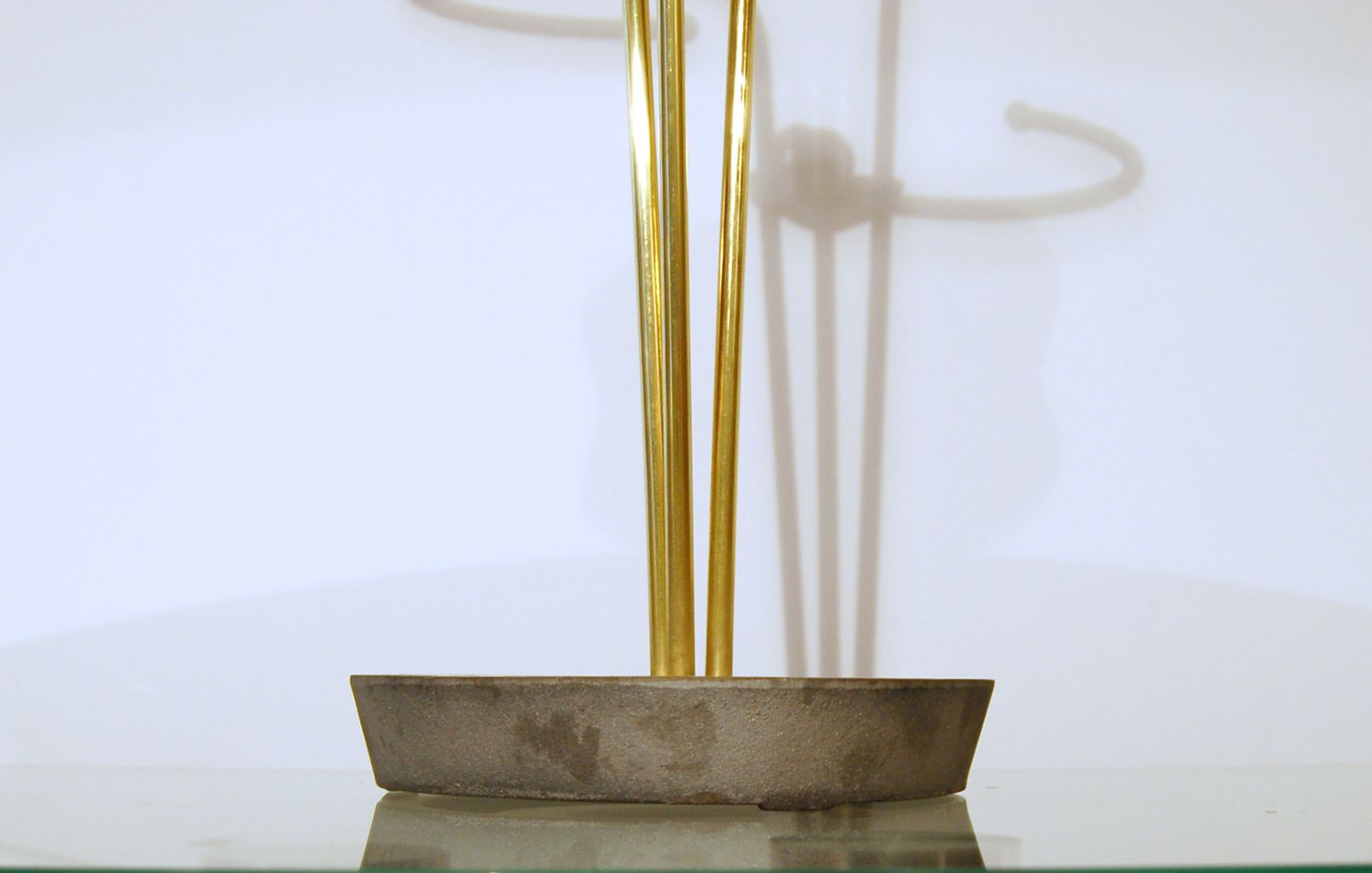 Elegant Umbrella Stand   Metal And Brass   Bauhaus 1950s photo vinterior