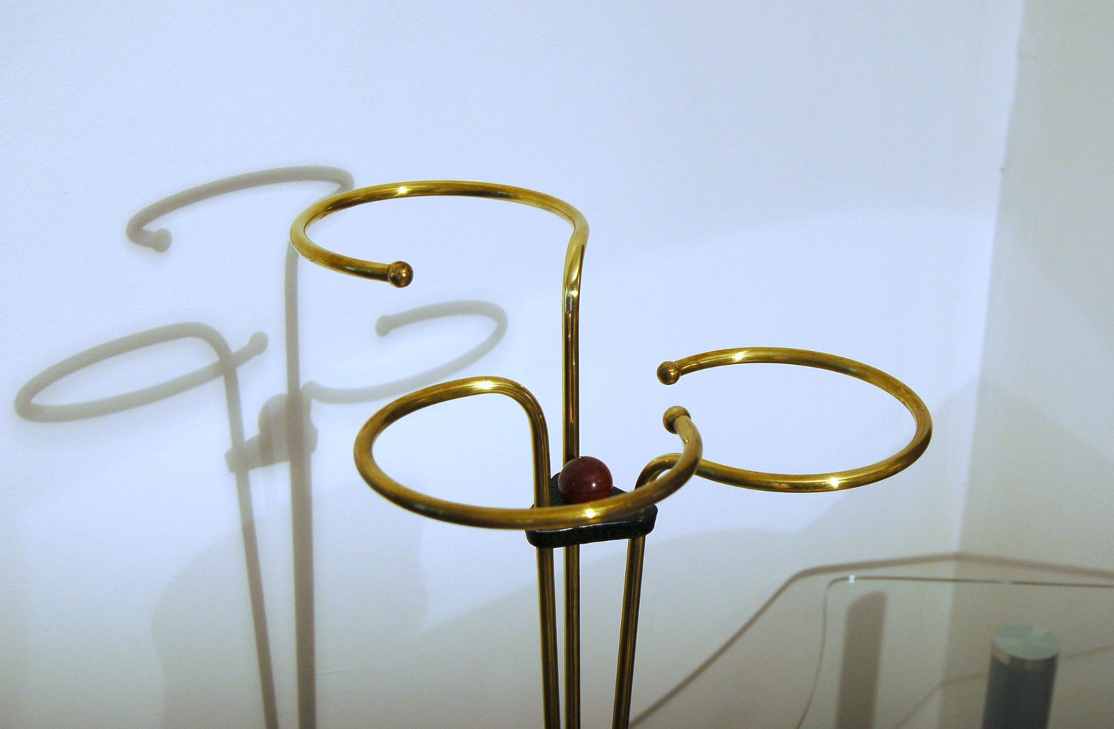 Elegant Umbrella Stand   Metal And Brass   Bauhaus 1950s photo Home Decor