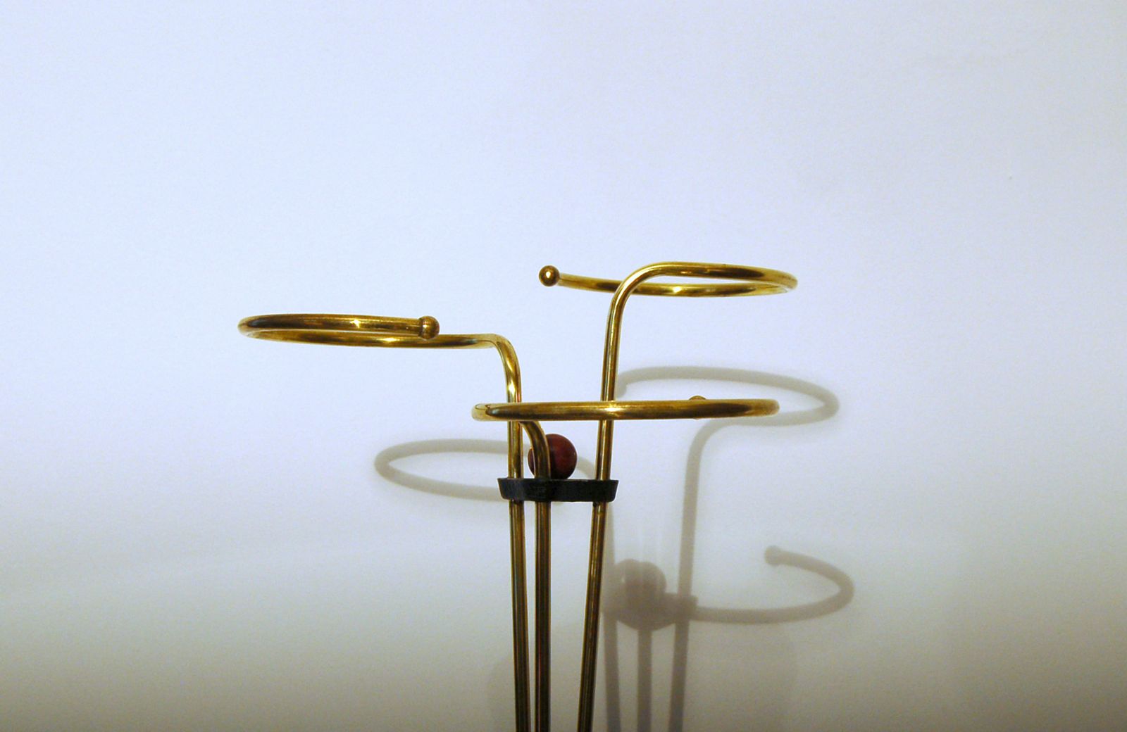 Elegant Umbrella Stand   Metal And Brass   Bauhaus 1950s photo for sale