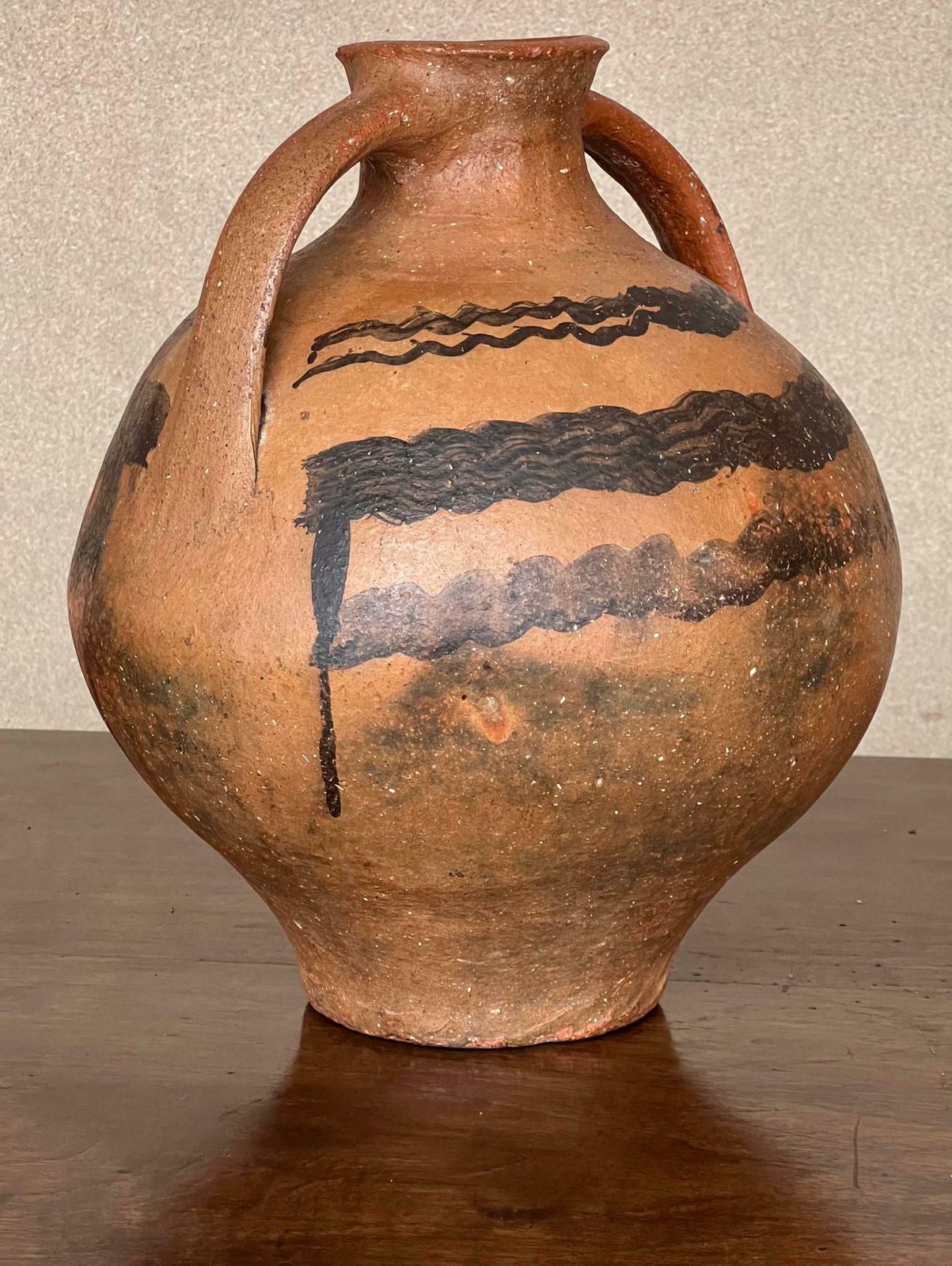 Pichet de mariage du XVIIIe siècle, « Cantaro » de Calanda, Espagne, vase en terre cuite photo 2828.0