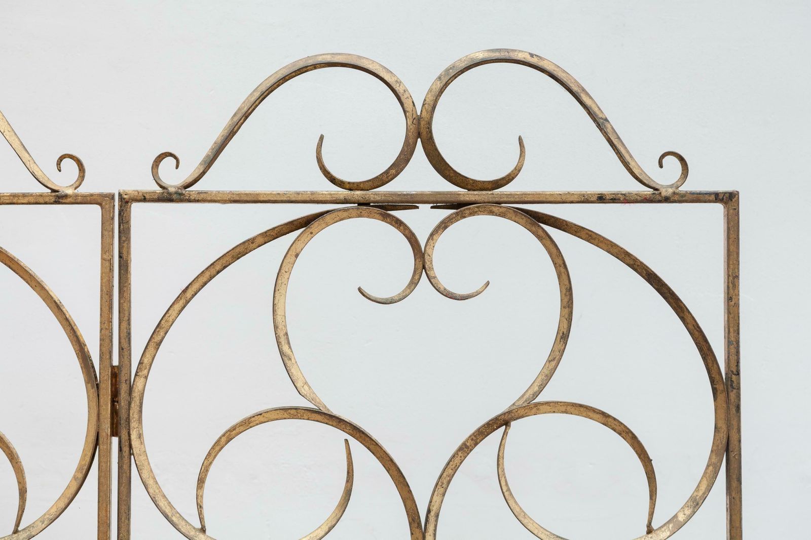 Decorative Wrought Iron, Gilt Folding Screen, Italy, 1950s photo buy