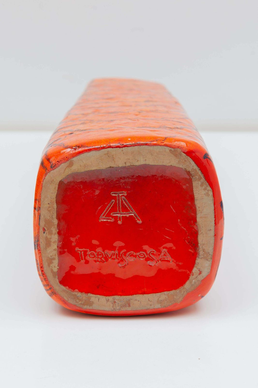 Orange Large Floor Vase Designed By Torviscosa, Italy, 1960 photo buy