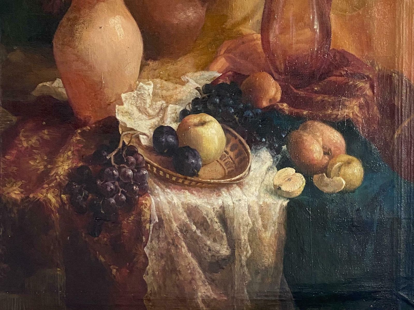 Antique Oil Painting "Still Life," Signed, France, Early 1900s photo 3450.0