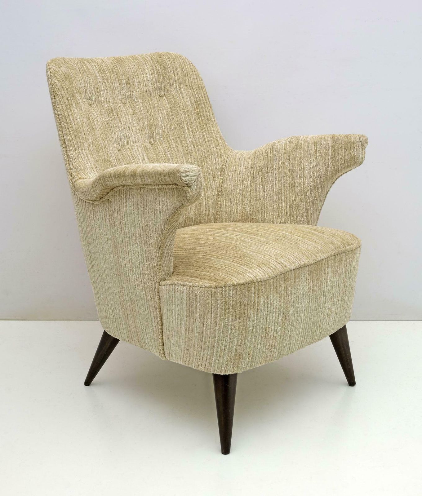 Pair Of Nino Zoncada Mid Century Modern Chenille Velvet By Cassina Armchairs 50s photo Furniture
