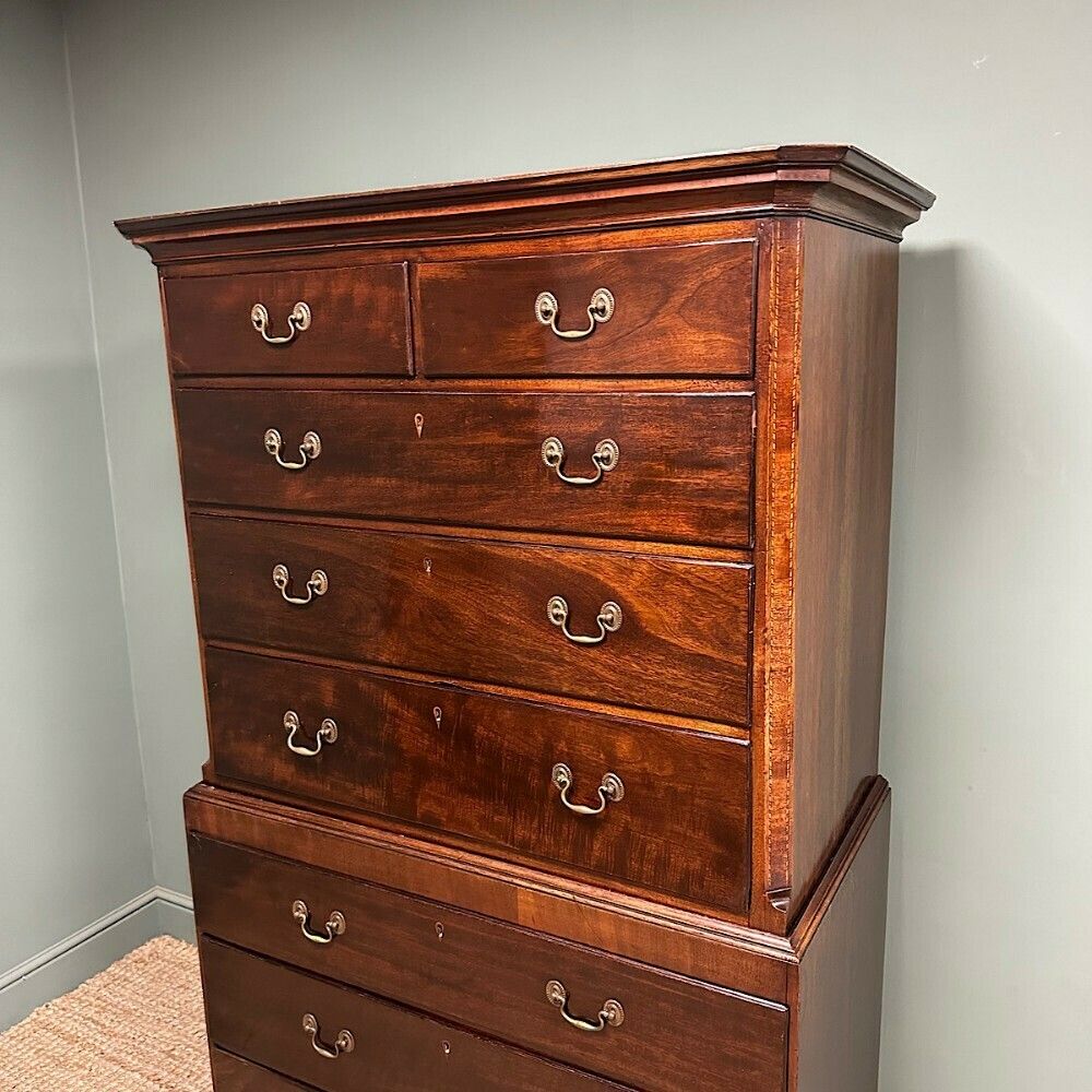 Georgian Mahogany Chest On Chest / Antique Tall Boy photo 1295.0