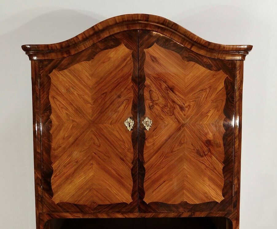 Rare And Exceptional Secretary Cabinet In Precious Wood, Stamped J. Popsel, Louis XV – 18th Century photo Furniture
