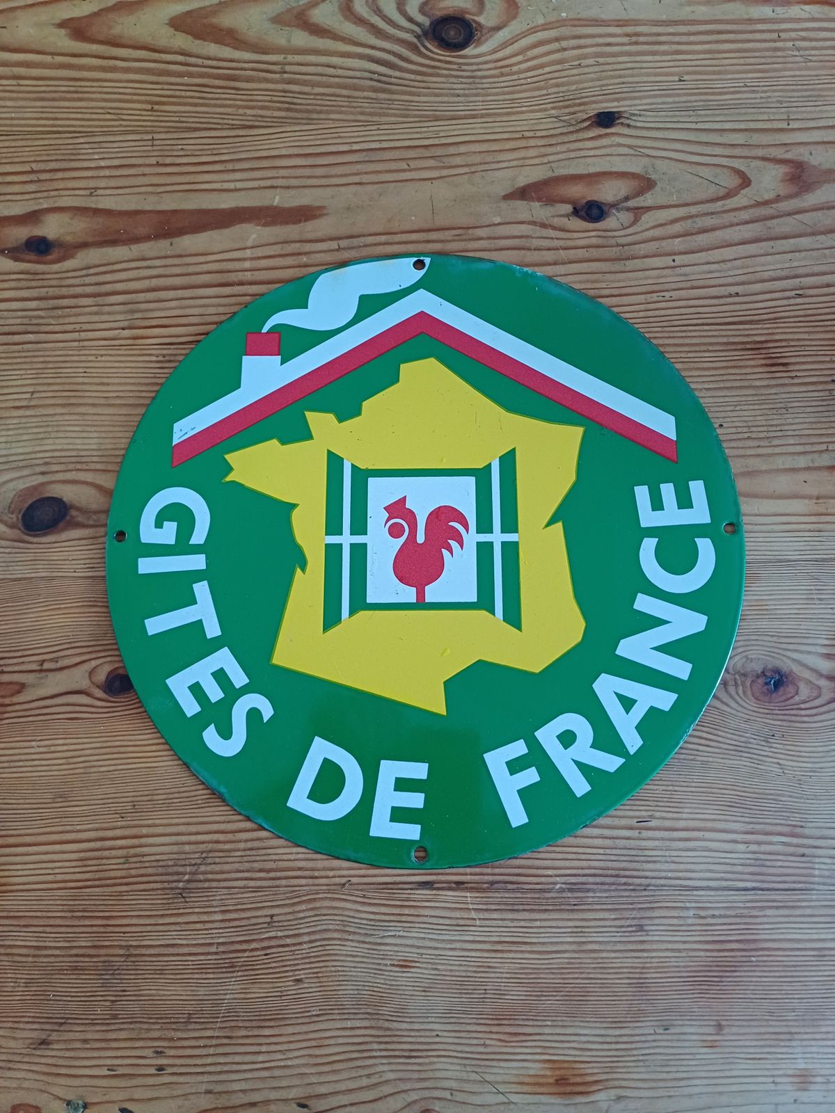 Enameled Plaque From The 70s “Gites De France”