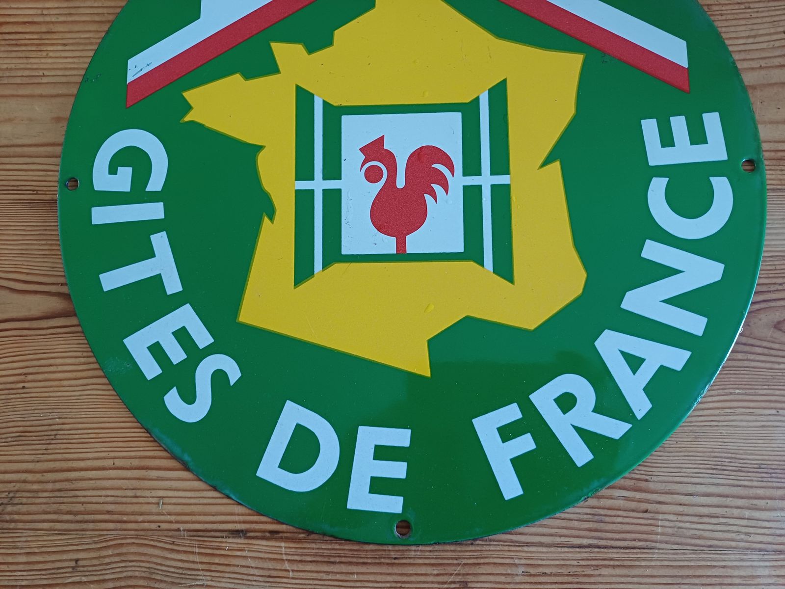 Enameled Plaque From The 70s “Gites De France” photo Home Decor